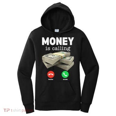 Funny Money Is Calling Dollar Cash Phone Screen Women's Hoodie