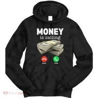 Funny Money Is Calling Dollar Cash Phone Screen Tie Dye Hoodie thumb 0