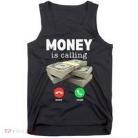 Funny Money Is Calling Dollar Cash Phone Screen Tank Top thumb 0