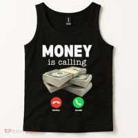 Funny Money Is Calling Dollar Cash Phone Screen Tank Top thumb 2