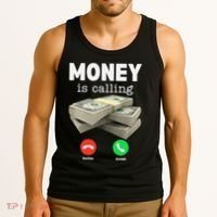 Funny Money Is Calling Dollar Cash Phone Screen Tank Top thumb 3