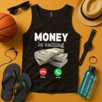 Funny Money Is Calling Dollar Cash Phone Screen Tank Top thumb 4