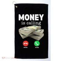 Funny Money Is Calling Dollar Cash Phone Screen Golf Towel thumb 0