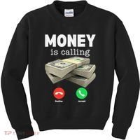 Funny Money Is Calling Dollar Cash Phone Screen Kids Sweatshirt thumb 0