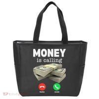 Funny Money Is Calling Dollar Cash Phone Screen Tote Bag thumb 0