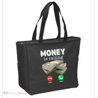 Funny Money Is Calling Dollar Cash Phone Screen Tote Bag thumb 2