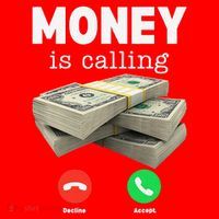 Funny Money Is Calling Dollar Cash Phone Screen Santa Hat thumb 1