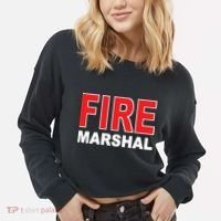 FIRE MARSHAL INVESTIGATOR COMMISSIONER FIREFIGHTER Cropped Pullover Crew thumb 2
