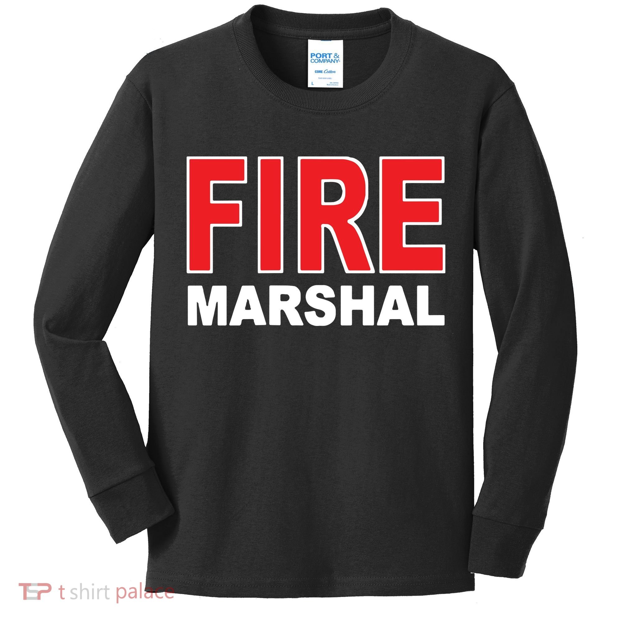 FIRE MARSHAL INVESTIGATOR COMMISSIONER FIREFIGHTER Kids Long Sleeve Shirt