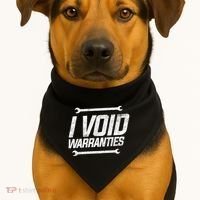Funny Mechanics I Void Warranties Wrench Garage Gift USA-Made Doggie Bandana thumb 1
