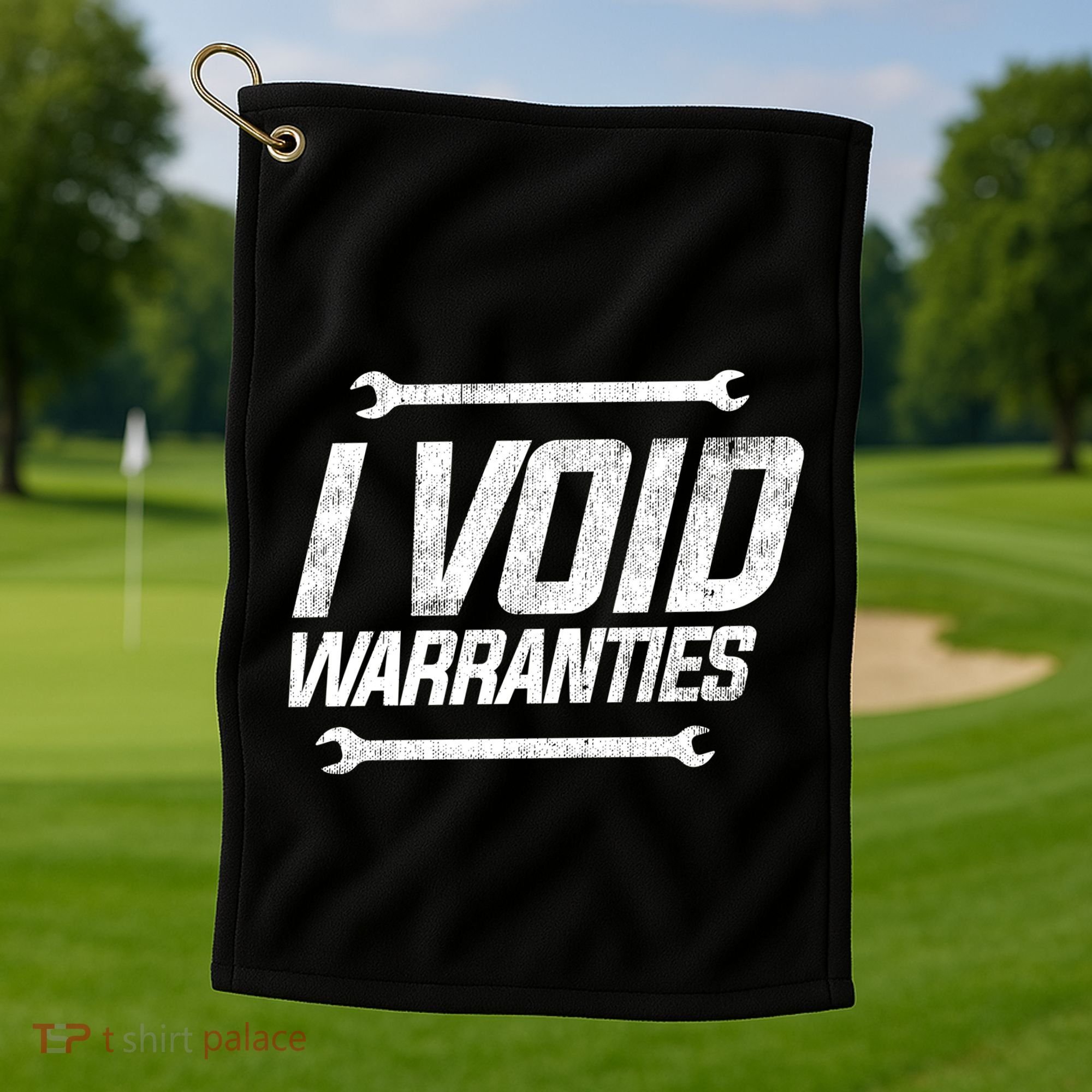 Funny Mechanics I Void Warranties Wrench Garage Gift Golf Towel