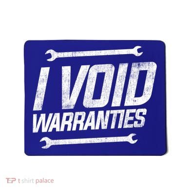 Funny Mechanics I Void Warranties Wrench Garage Gift Mousepad