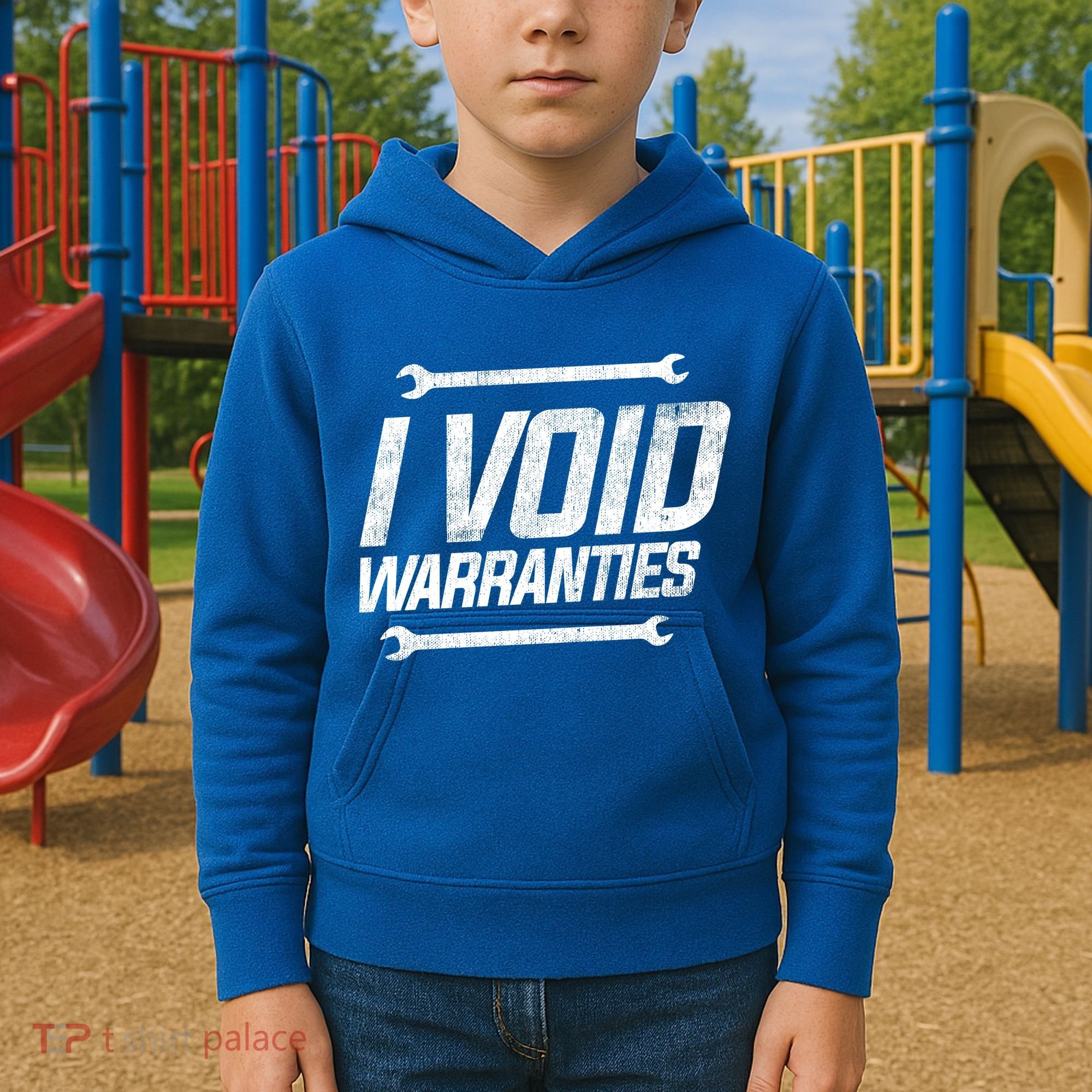 Funny Mechanics I Void Warranties Wrench Garage Gift Kids Hoodie