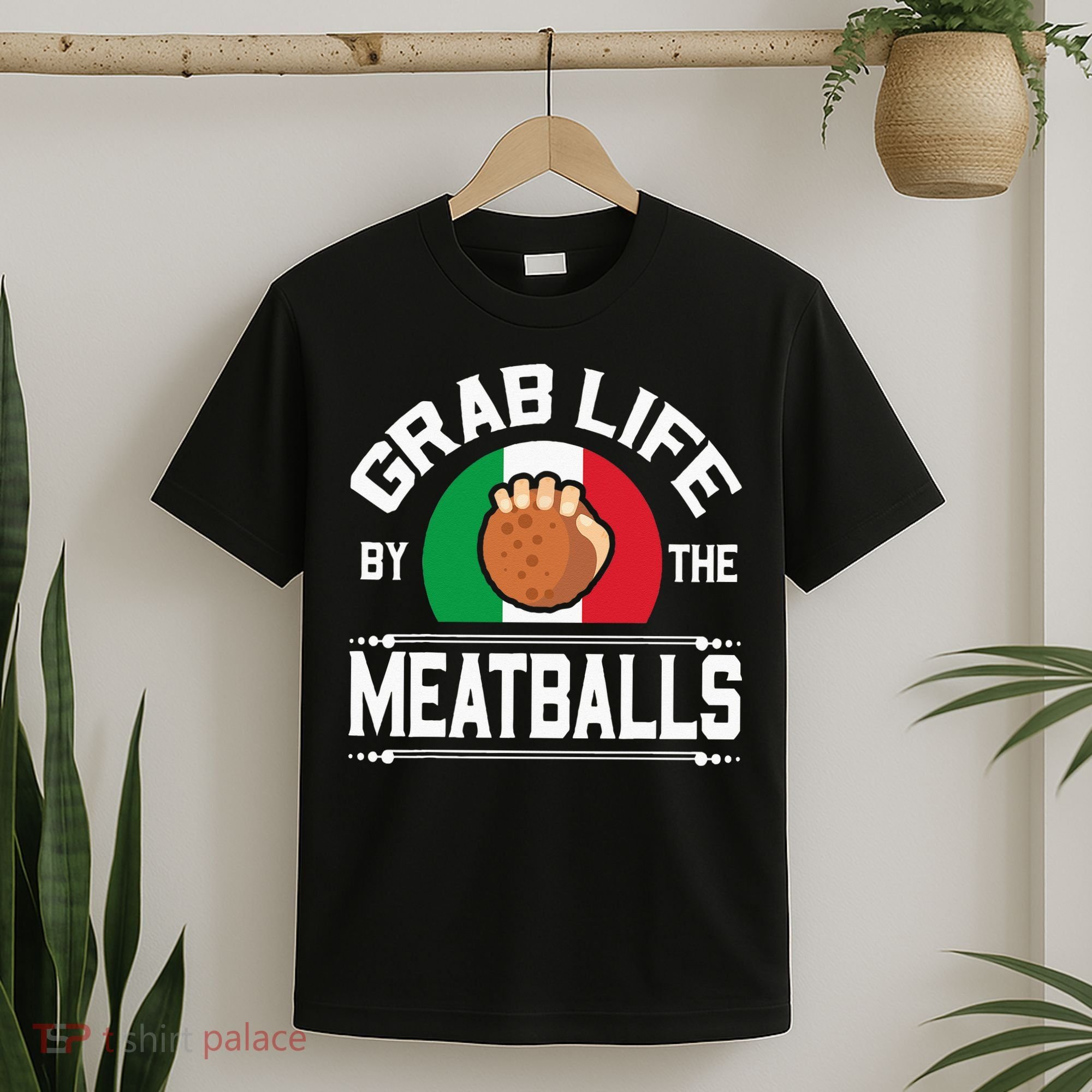 Funny Meatball Italian Food Italy Flag T-Shirt