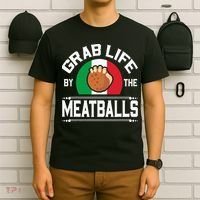 Funny Meatball Italian Food Italy Flag T-Shirt thumb 6
