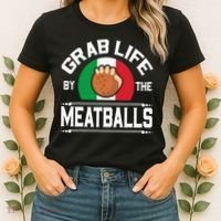 Funny Meatball Italian Food Italy Flag Women's T-Shirt thumb 2