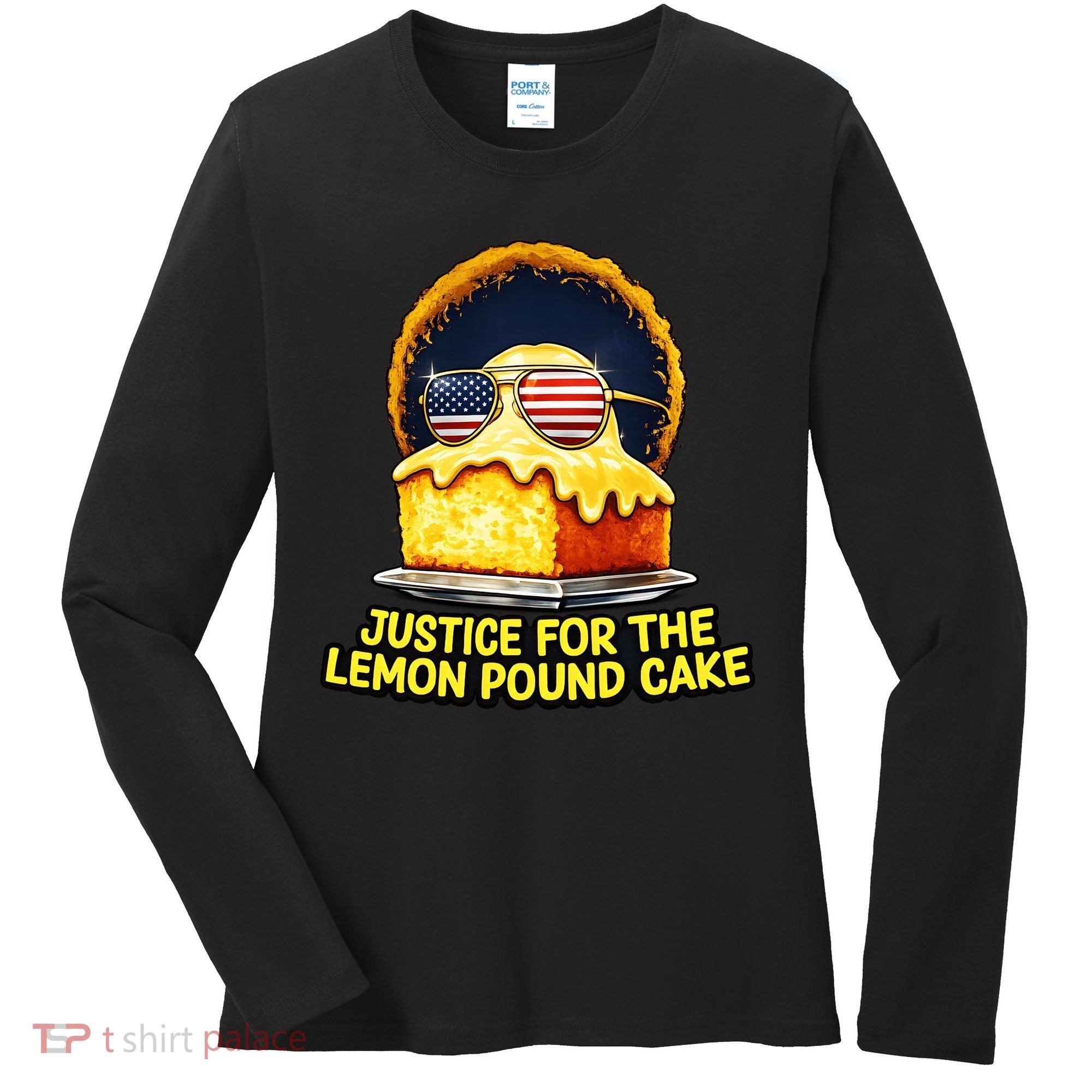 Funny Meme Justice For Lemon Pound Cake Women's Long Sleeve Shirt