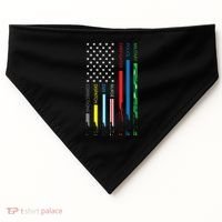 No One Fight Alone Usa Flag USA-Made Doggie Bandana thumb 0