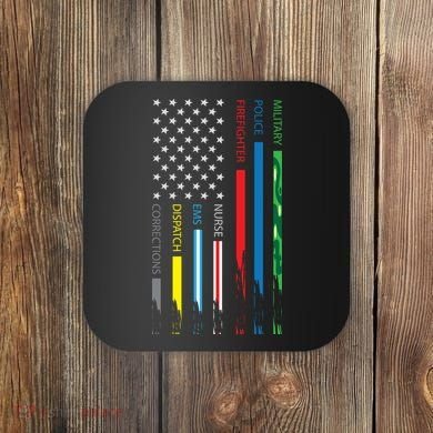 No One Fight Alone Usa Flag Coaster