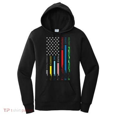 No One Fight Alone Usa Flag Women's Hoodie