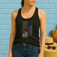 No One Fight Alone Usa Flag Women's Tank Top thumb 2