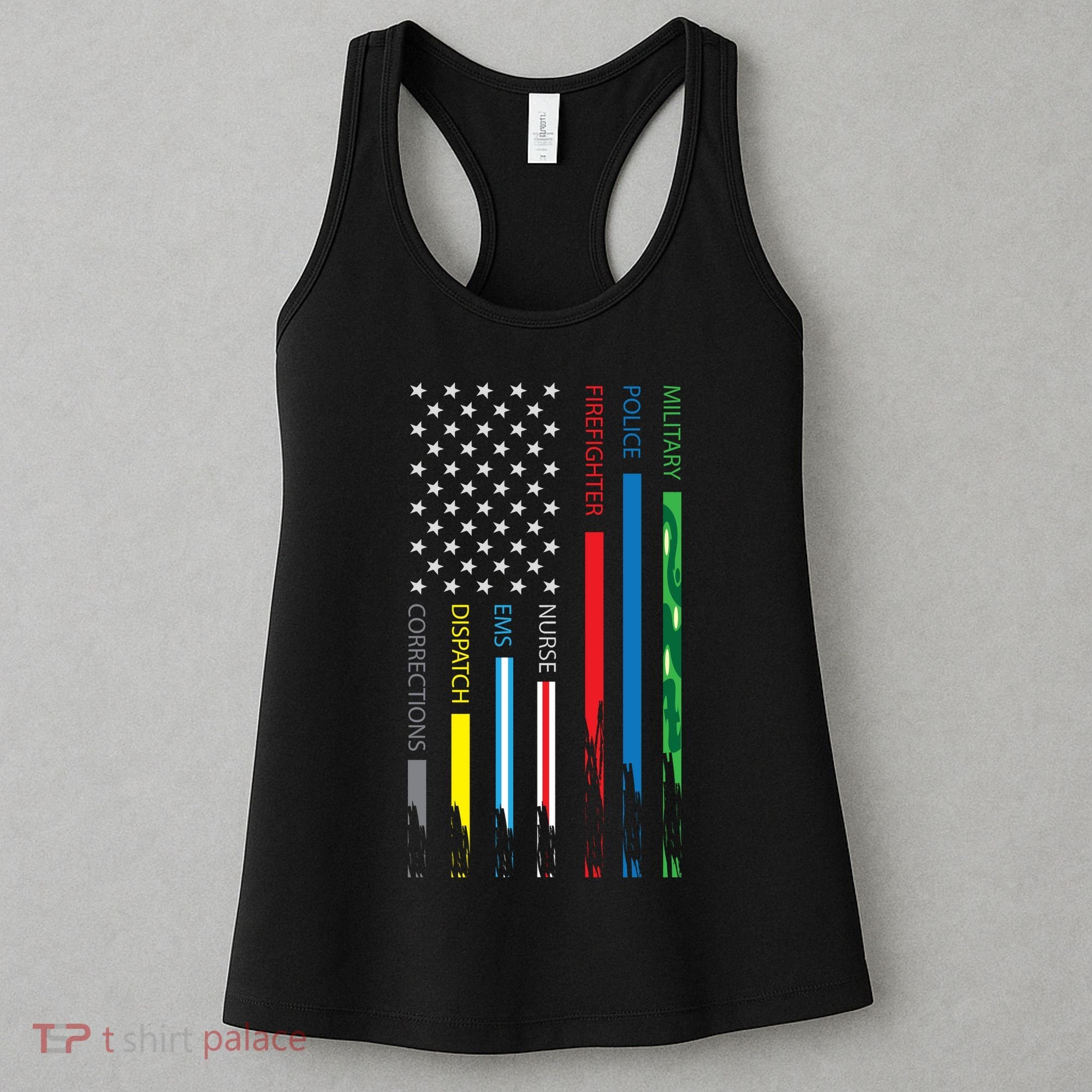 No One Fight Alone Usa Flag Women's Tank Top