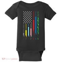 No One Fight Alone Usa Flag Baby Bodysuit thumb 0