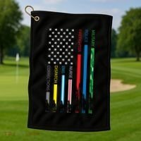 No One Fight Alone Usa Flag Golf Towel thumb 1