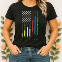 No One Fight Alone Usa Flag Women's T-Shirt thumb 2