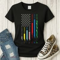 No One Fight Alone Usa Flag Women's T-Shirt thumb 3