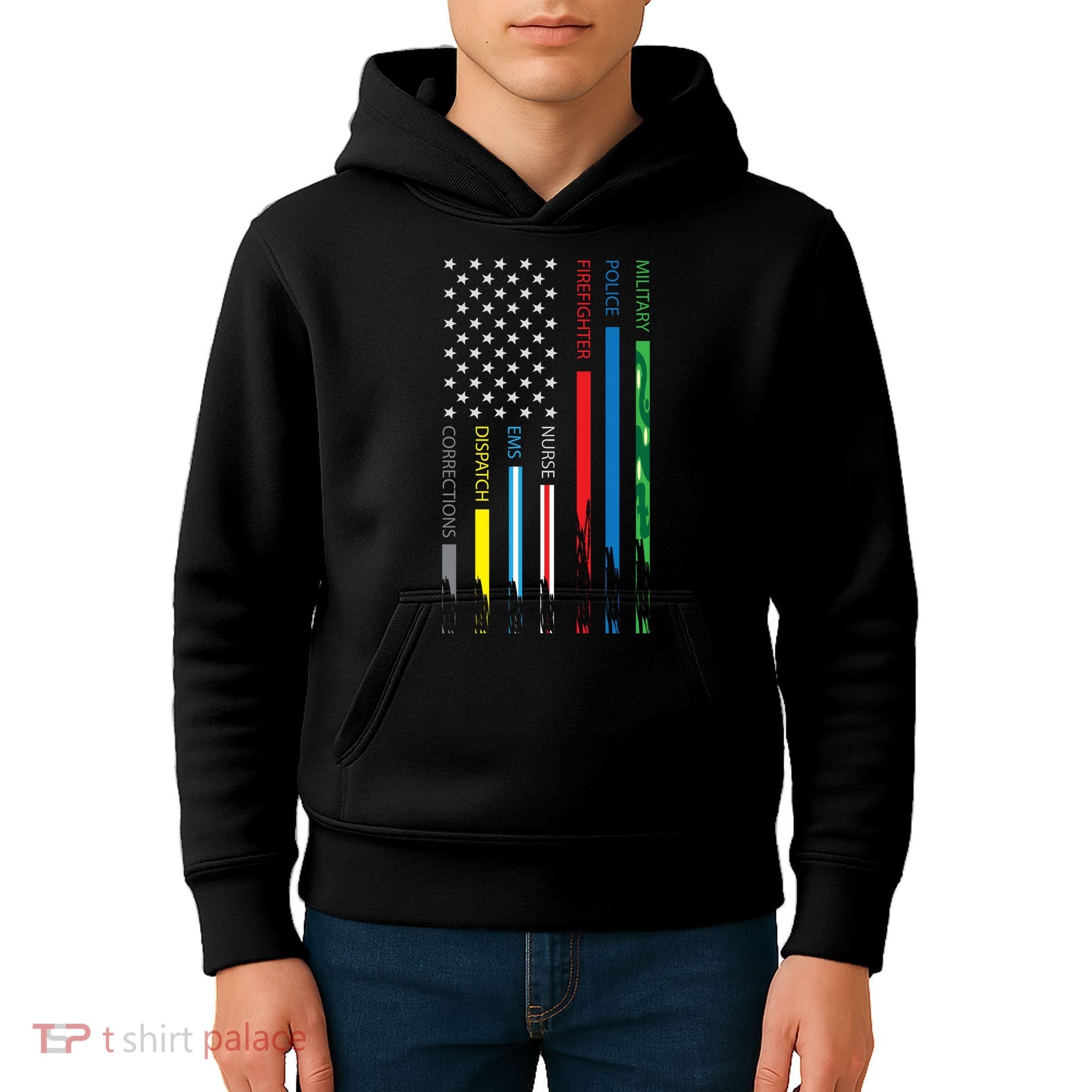 No One Fight Alone Usa Flag Kids Hoodie
