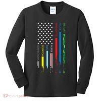 No One Fight Alone Usa Flag Kids Long Sleeve Shirt thumb 0