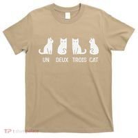 Funny Meow Kitty Un Deux Trois Cat Funny Black Cat T-Shirt thumb 0