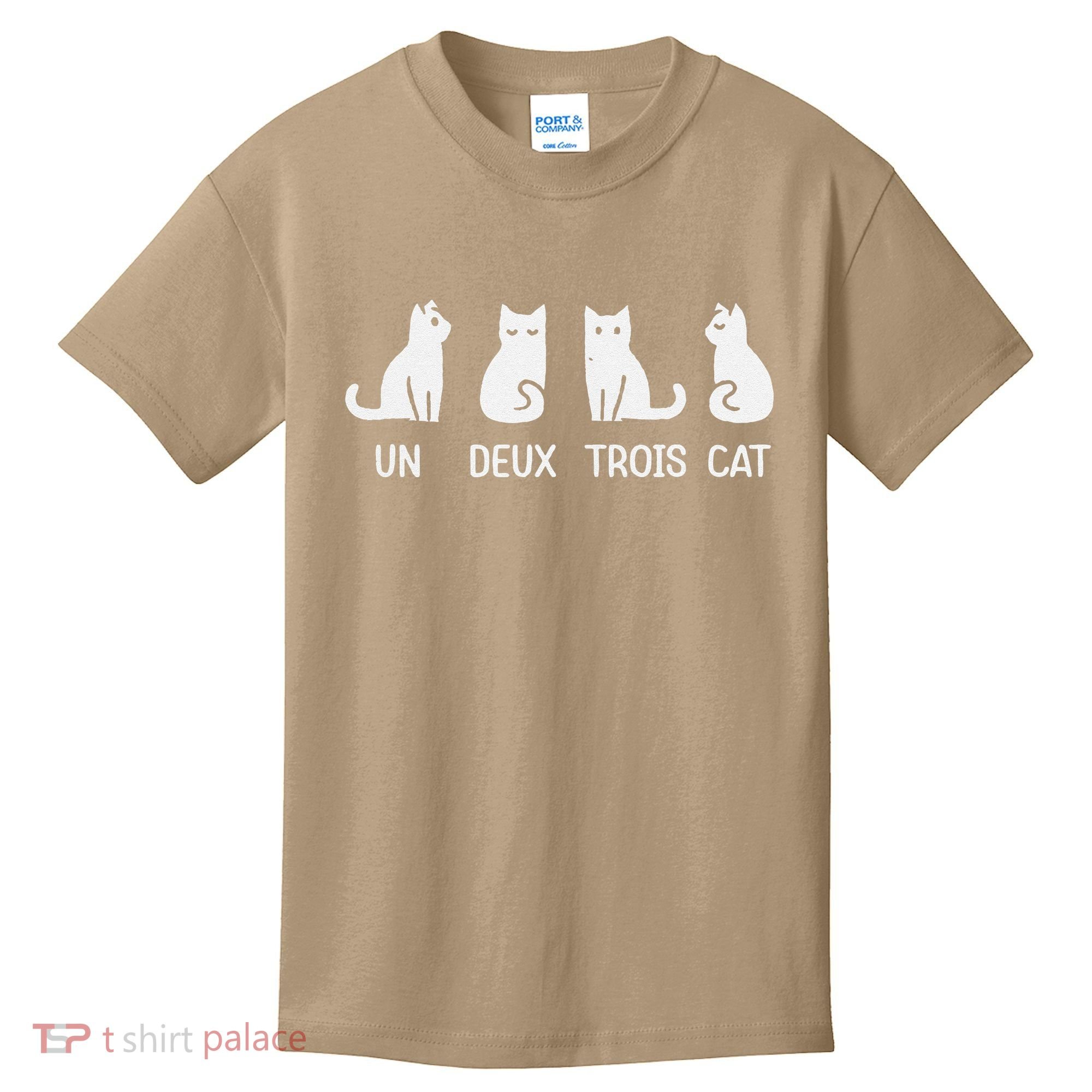 Funny Meow Kitty Un Deux Trois Cat Funny Black Cat Kids T-Shirt
