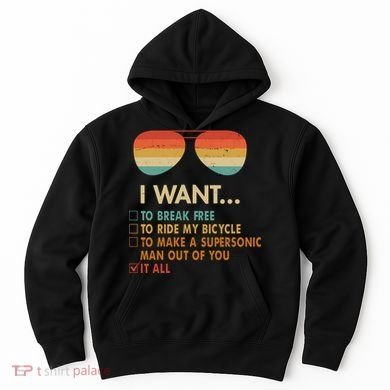 Funny Music Lover Bicycle I Want It All Hoodie