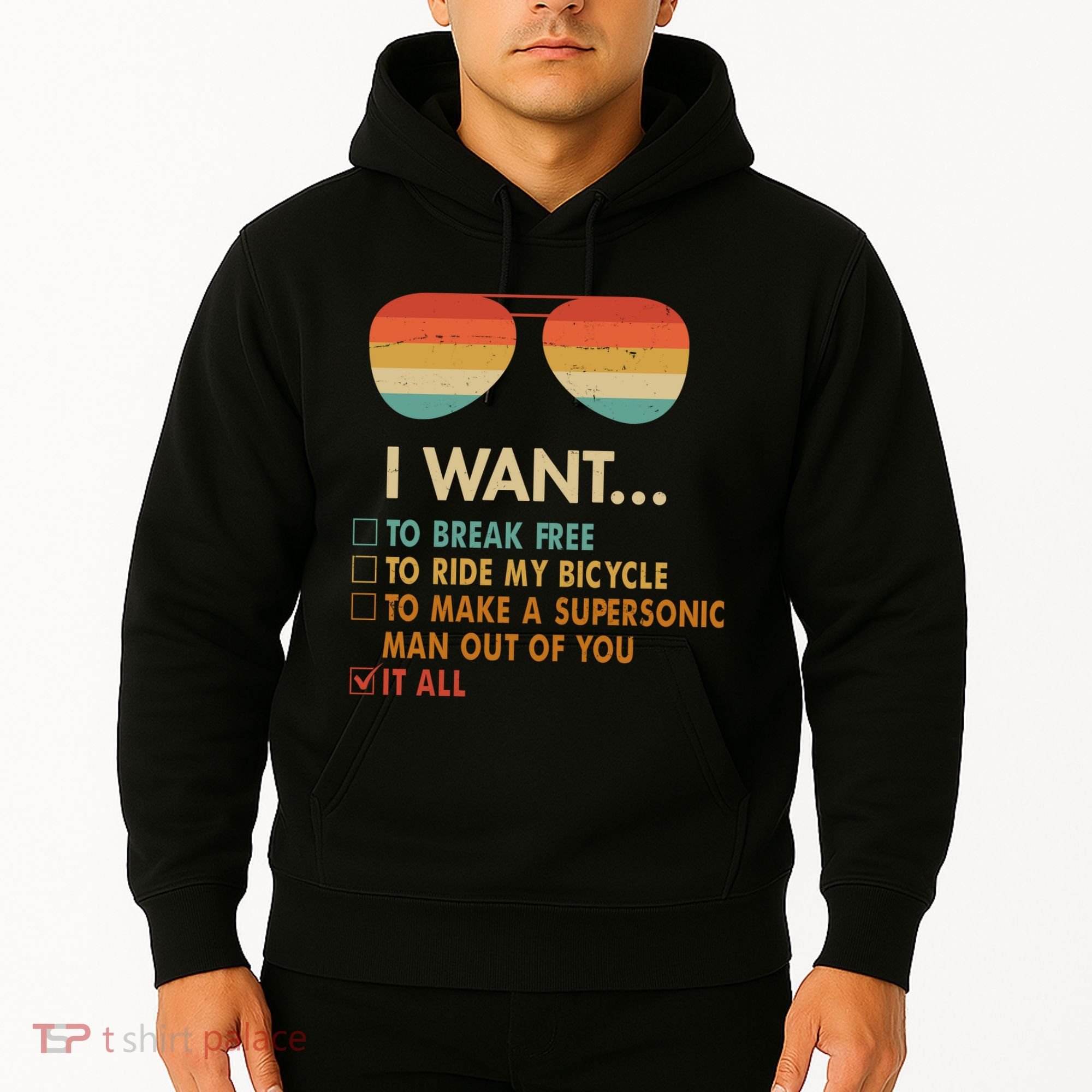 Funny Music Lover Bicycle I Want It All Hoodie