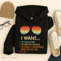 Funny Music Lover Bicycle I Want It All Hoodie thumb 4
