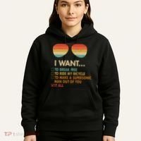 Funny Music Lover Bicycle I Want It All Hoodie thumb 5