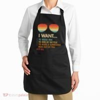Funny Music Lover Bicycle I Want It All Apron thumb 2
