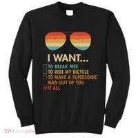 Funny Music Lover Bicycle I Want It All Sweatshirt thumb 0