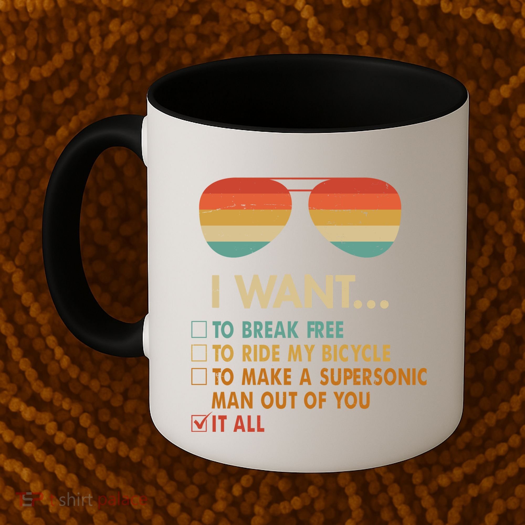 Funny Music Lover Bicycle I Want It All Coffee Mug