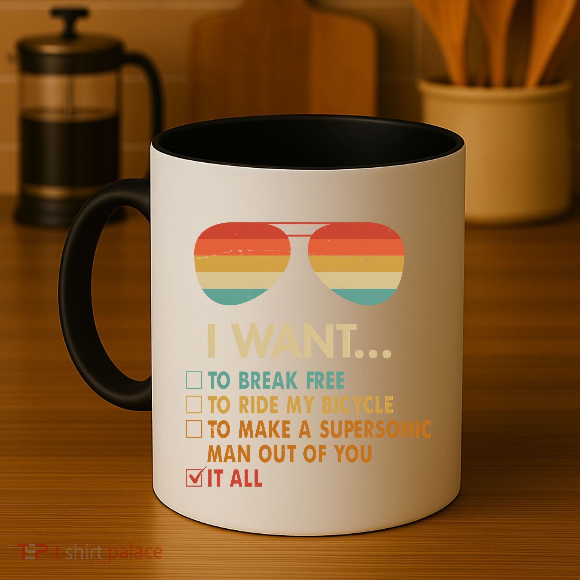 Funny Music Lover Bicycle I Want It All Coffee Mug