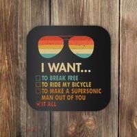 Funny Music Lover Bicycle I Want It All Coaster thumb 0