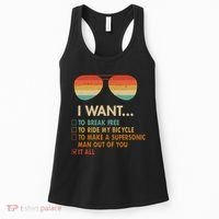 Funny Music Lover Bicycle I Want It All Women's Tank Top thumb 0