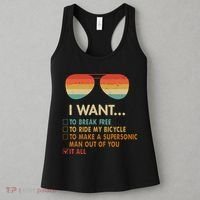Funny Music Lover Bicycle I Want It All Women's Tank Top thumb 3