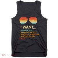 Funny Music Lover Bicycle I Want It All Tank Top thumb 0