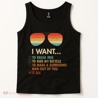 Funny Music Lover Bicycle I Want It All Tank Top thumb 2