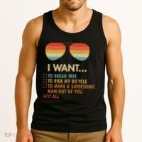 Funny Music Lover Bicycle I Want It All Tank Top thumb 3