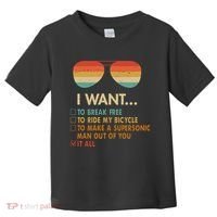 Funny Music Lover Bicycle I Want It All Toddler T-Shirt thumb 0