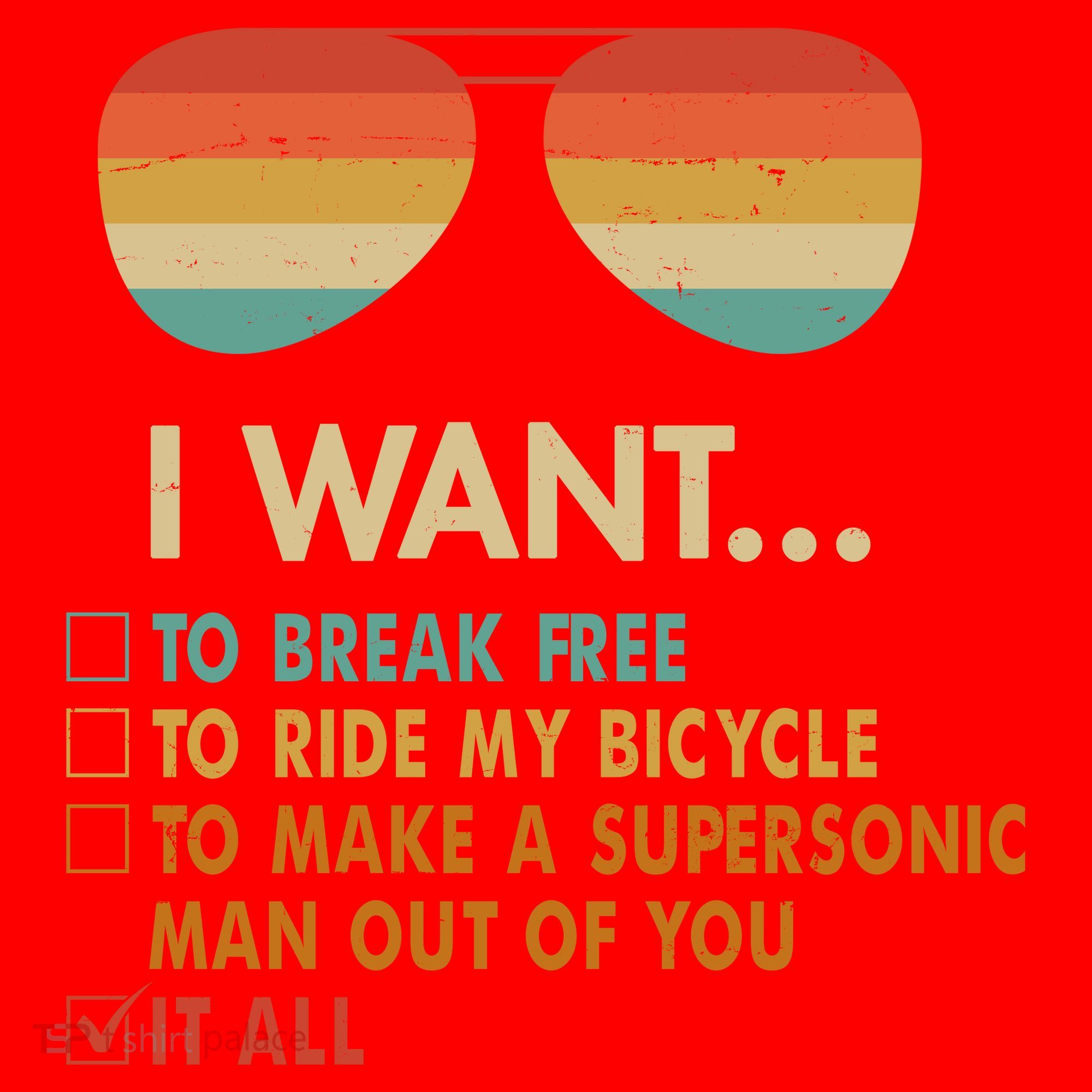 Funny Music Lover Bicycle I Want It All Santa Hat